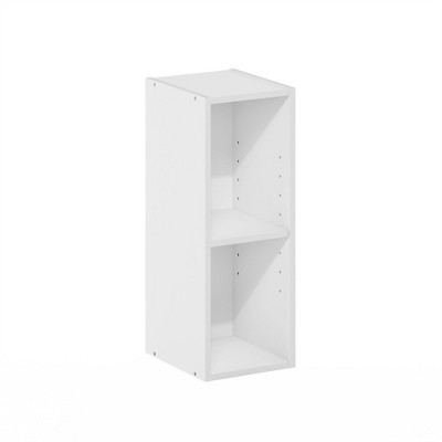 HOMLUX 2-Tier Space Saving Storage Bookcase, 8-Inch Width, Adjustable Design