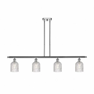 Bridal Veil - 4 Light Stem Hung Island In Art Deco Style-9.5 Inches Tall and 48 Inches Wide - 1 of 1