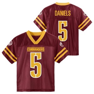 NFL Washington Commanders Toddler Boys' Jayden Daniels Short Sleeve Jersey - 1 of 3