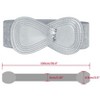 INSPIRE CHIC Women's Interlock 8-shaped Buckle Elastic Faux Leather Stretch Waist Belt 2 Pcs - 3 of 4