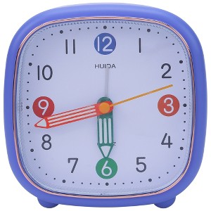 REGALWOVEN Plastic Battery Powered Analog Square Alarm Clock 4.1"L x 1.8"W x 4.1"H 1 Pc - 1 of 4