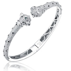 Guili Rhodium Plated Fauna Bangle Bracelet for Women - Nature-Inspired Jewelry with a Stylish Fauna Design for Everyday Wear or Special Occasions - 1 of 3