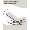 2-Piece Outdoor Rocking Lounge Chair,Patio Rocking Chairs with Padded Cushion & Metal Frame for Garden Backyard Porch - 3 of 4