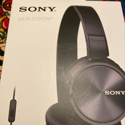  Sony MDR-ZX310AP ZX Series Wired On Ear Headphones with mic,  Black : Electronics