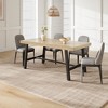 Industrial Dining Table for 6~8 People, 78.7" Long Rectangle Dining Table, Wooden Kitchen Table with Sturdy Metal Frame,Dinner Table for Kitchen-Gray - 3 of 4
