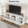 Coucheta 70 inch TV Stand for 85" TVs, Mid Century Media Console with Storage Drawer & Open Shelves, Heavy Duty Entertainment Center - 3 of 4