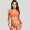 Anna-Kaci Swim Women's Crisscross Front Bikini Top with V-Neckline and Wide Straps for a Sleek Supportive Fit - 2 of 4