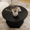 WOWLIVE Lift Top Fluted Coffee Table with Storage, Hexagon Wood Accent Cocktail Table for Living Room - 4 of 4