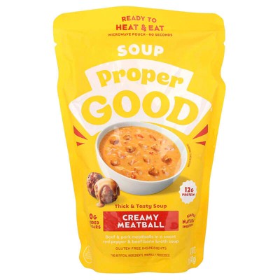 Proper Good, Creamy Meatball Soup, 12 oz
