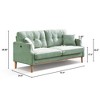 Kumasinova Button Tufted Loveseat Sofa with USB Charging, Waterproof Fabric Couches for Living Room, 2 Seater Sofa - 4 of 4
