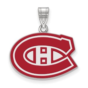 Black Bow Jewelry Sterling Silver Montreal Canadiens NHL Medium Pendant - 1 of 3