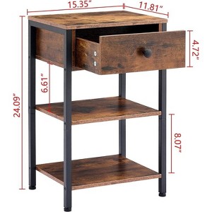 SUGIFT Nightstand Bedside Table Wood End Table - 1 of 3