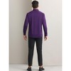 INSPIRE CHIC Men's Solid Long Sleeve Regular Fit Formal Business Button Down Dress Shirts - 3 of 4