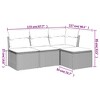 vidaXL Garden Sofa Set  PE Rattan, Powder-coated Steel - 3 of 3