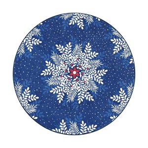 COZONY Christmas Snowflake Area Rug, Washable Non-Slip Accent Rug for Entryway, Front Door, Bedroom, Living Room & Indoor Holiday Decor - 1 of 4
