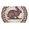 Earth Rugs Vintage Rabbit Printed Round Trivet 10"x10" – Rustic Farmhouse Hot Pad - 2 of 3