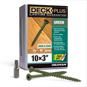 Deck Plus No. 10 X 3 in. L Green Star Flat Head Exterior Deck Screws 1 lb - 1 of 1