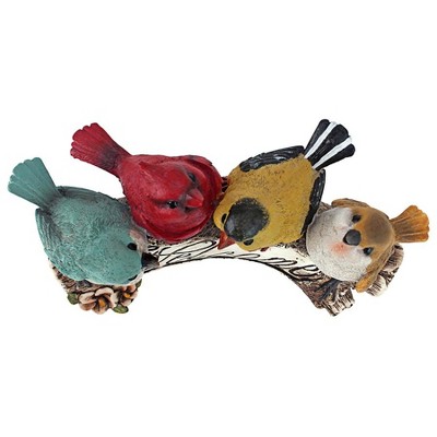 Multicolored Resin Bird Welcome Statue for Garden