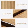 Natural 3 Drawer Dresser, Modern Dresser for Bedroom with Gold Handle and Large Drawer, Wood Double Chest of Drawers and Storage Organizer - 4 of 4