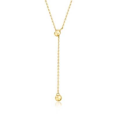 Ross-Simons 10kt Yellow Gold Lariat-Style Necklace Size