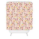 Mirimo Terrazzo Fall Shower Curtain Red - Deny Designs