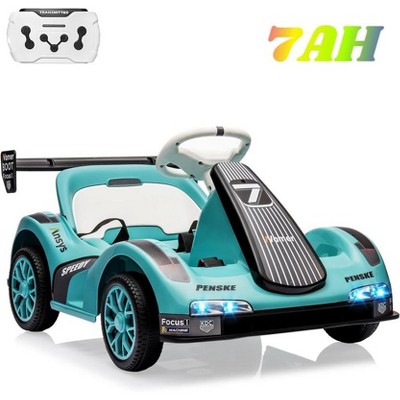 Jojoka Go Kart for Kids, Ride On Drift Kart with Dual Motors, Battery Powered Electric Drift Car with 2 Mph Max Speed, Headlights