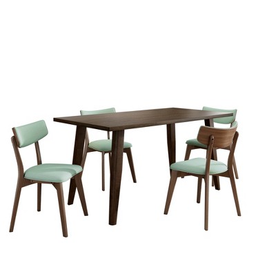 Christopher Knight Home Walton 5 Pieces Rubberwood Upholstered Dining Set