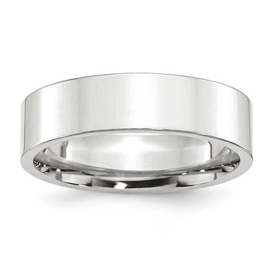 Black Bow Jewelry 4mm to 6mm Platinum Polished Flat Comfort Fit Band