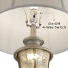 Barnes and Ivy Freida Table Lamp 33 1/2" Tall Mercury Glass Urn Off White Fabric Bell Shade for Bedroom Living Room Bedside Nightstand Office Kids - 3 of 4