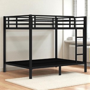 Mshliw Metal Twin XL/Full/Full XL/Queen Bunk Bed for Teens and Adults, Heavy-Duty Space-Saving Bunk Bed Frame with Guardrails, Noise-Free Design - 1 of 4