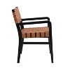 Christopher Knight Home Set of 2 Elijah Faux Leather and Rubberwood Dining Chairs Brown - 4 of 4