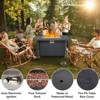 44 Inch Gas Fire Pit Outdoor Firepit Table, 50000BTU Rectangle Propane Fire Table with Cover & Rain Cover for Outside Garden Backyard Deck Patio - 4 of 4