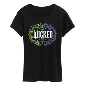 Women's - Wicked - Floral Wicked Logo Short Sleeve Graphic T-Shirt - 1 of 4