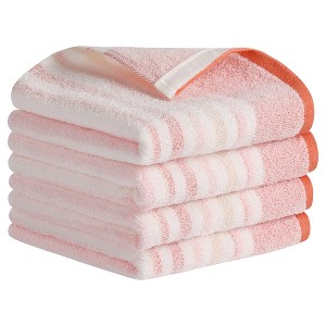 REGALWOVEN Striped Pattern Cotton Soft Absorbent Home Bathroom Decorative Face Hair Hand Towel 13" x 27" - 1 of 4