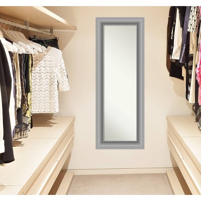 Peak Polished Nickel Full-Length Wood Mirror