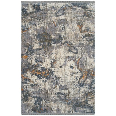 LunaLulinlk Grey Multi Modern, Abstract, Cut Pile 1'10" x 2'6" Rectangle Throw Rug