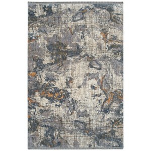 LunaLulinlk Grey Multi Modern, Abstract, Cut Pile 1'10" x 2'6" Rectangle Throw Rug - 1 of 4
