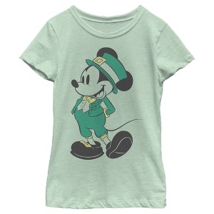 Girl's Disney Mickey Mouse Leprechaun T-Shirt - 1 of 4