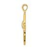 Black Bow Jewelry 14k Yellow Gold 1/20 Ctw Diamond Passion Cross Pendant, 18 x 33mm - 2 of 4