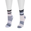 MUK LUKS Women's Studio Socks - Quarter Crew Nylon Compression 2 Pack - 2 of 3