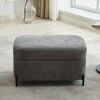 Sapphtopaz Modern Ottoman with Storage Corduroy Upholstered Foot Stool with Flip-Top Lid & Metal Legs End of Bed Bench for Living Room,Bedroom - 2 of 4