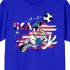 Looney Tunes Bugs Bunny Soccer USA Adult Royal Blue Crew Neck Short Sleeve T-shirt - 2 of 3