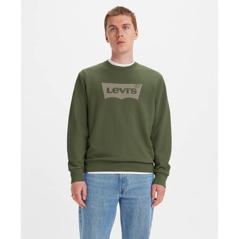 Olive green crew outlet neck