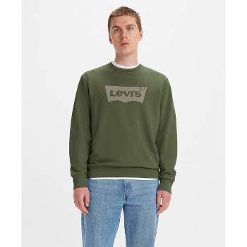 Levi's® Men's Casual Fit Batwing Logo Pullover Sweatshirt - Dark Olive Green