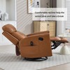 GDFStudio Varyn Modern Leather 360° Swivel Rocker Heat and Massage Manual Recliner Chair - 3 of 4