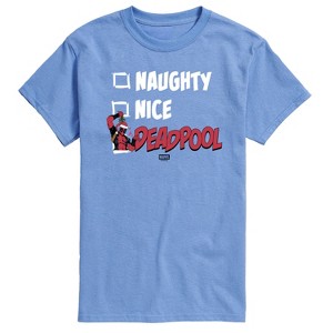 Men's - Marvel - Naughty Nice Deadpool Short Sleeve Graphic T-Shirt - 1 of 4
