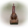 24" Vintage Red Metal Water Pump & Stone Wheelbarrow Fountain - Alpine Corporation: Electric, Weather-Resistant - 3 of 4