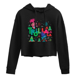 Women's - Trolls - Troll La La La La Branch and Poppy Cropped Graphic Hoodie - 1 of 3