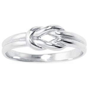 Sterling Silver Knot Ring - Silver, Women