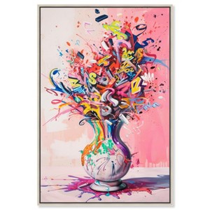 Art Remedy Burst of Color Vase Graffiti Pop Art  Framed - 1 of 4